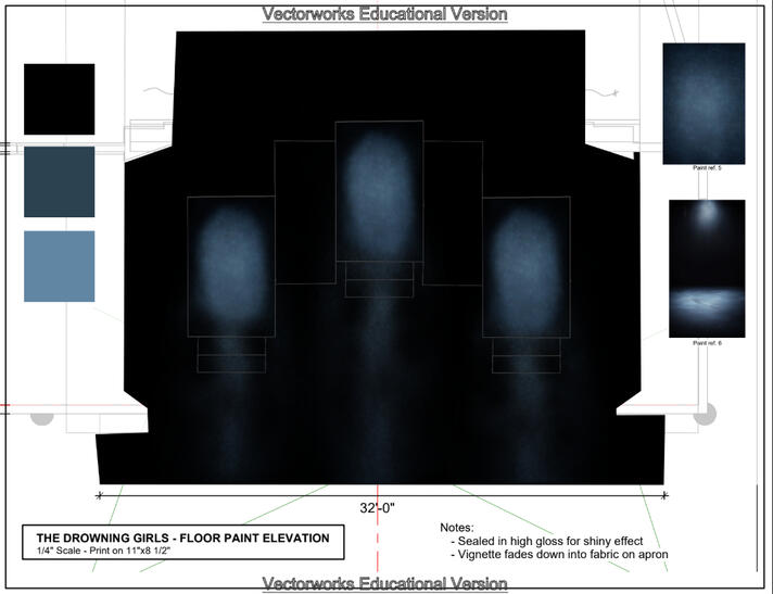 Drowning Girls - Floor paint elevation
