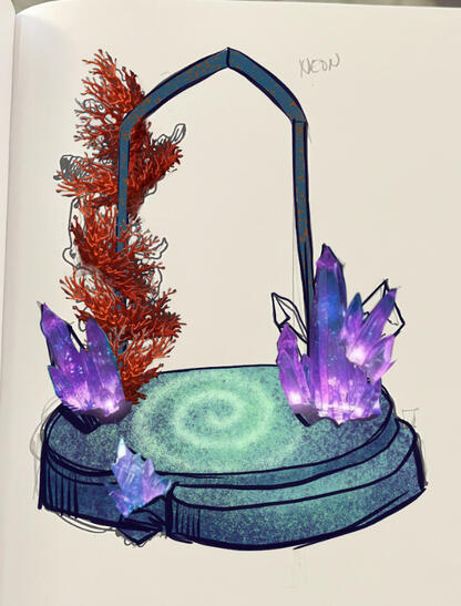 Midsummer design concept: unrealized platform with archway idea